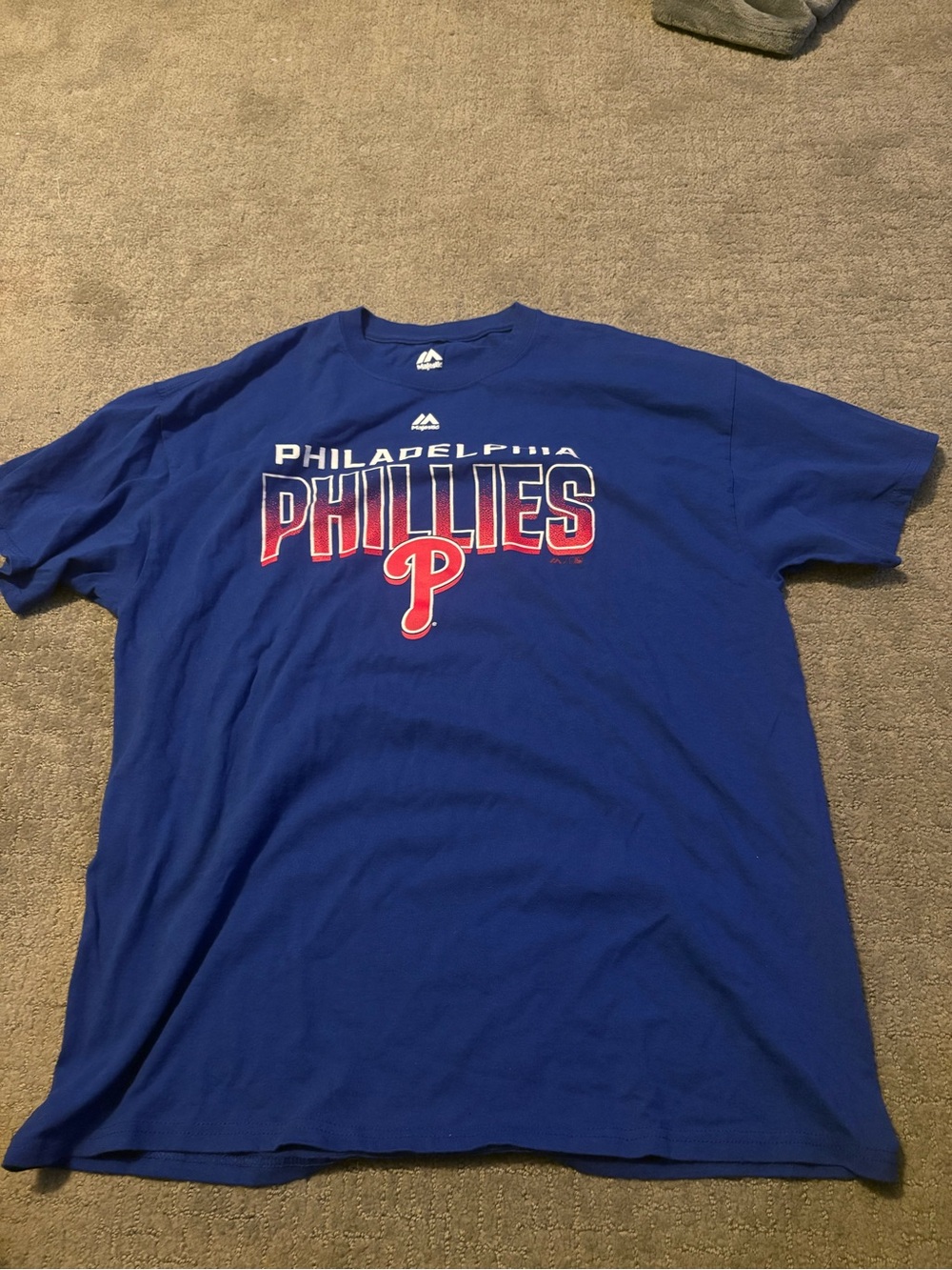 Majestic Royal Blue Philadelphia Phillies Logo Tee